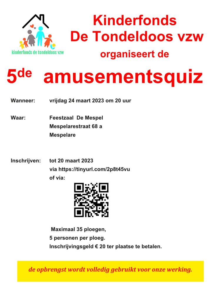 Kinderfonds De Tondeldoos 5de amusementsquiz